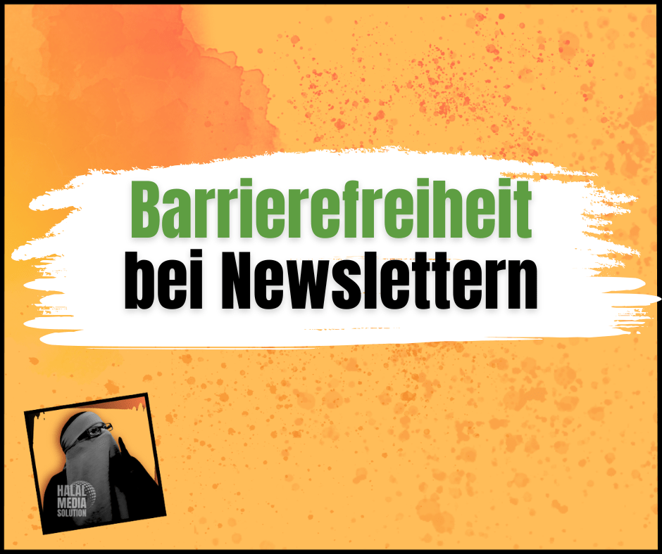 Titelbild mit Text Barrierefreiheit bei Newslettern
