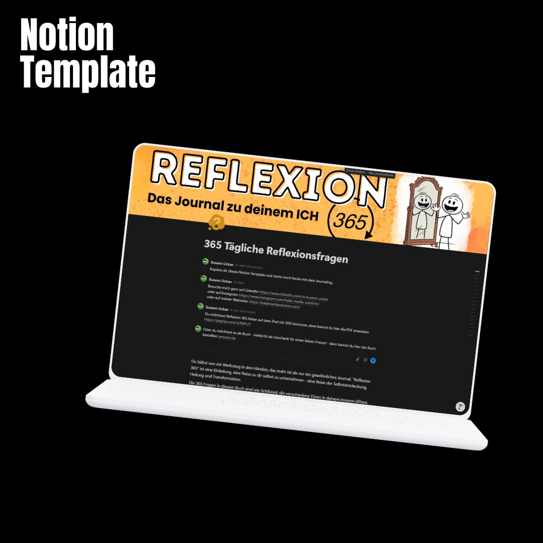 Screenshot Notion Template Reflexion 365 neu