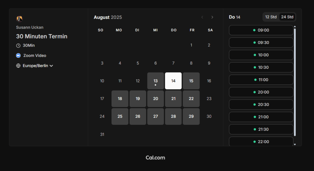 Kalender zur Terminbuchung Vorschaubild